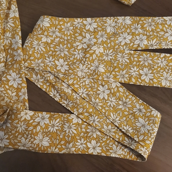 Mustard Floral Wrap shirt - blouse - Picture 2 of 6